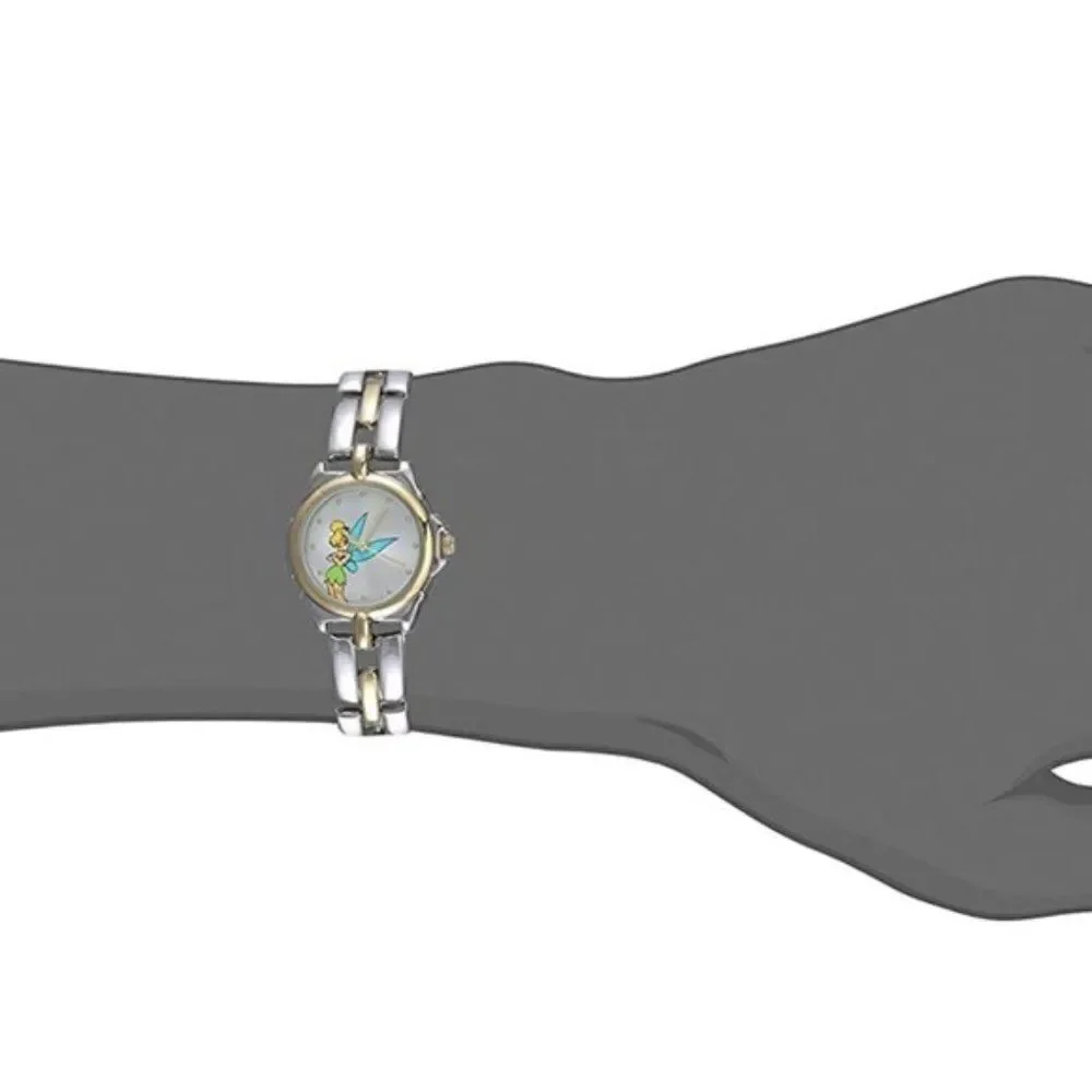 Silver and Yellow Gold Two Tone Women’s Disney Peter Pan's Tinkerbell Watch